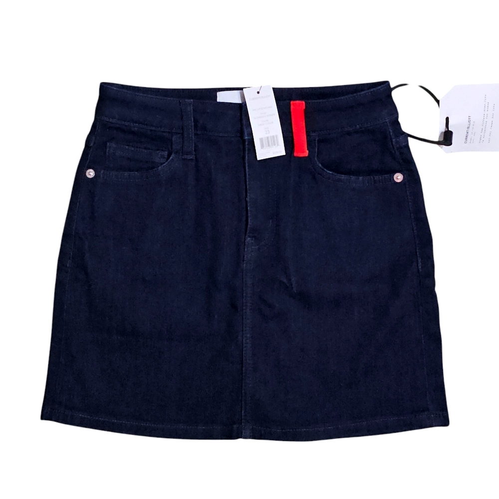 CURRENT / ELLIOT Turley 5 Pocket Mini Skirt Colorblock Blue New Womens size 23